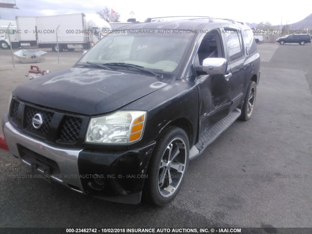 5N1AA08A75N702613 - 2005 NISSAN ARMADA SE/LE BLACK photo 2