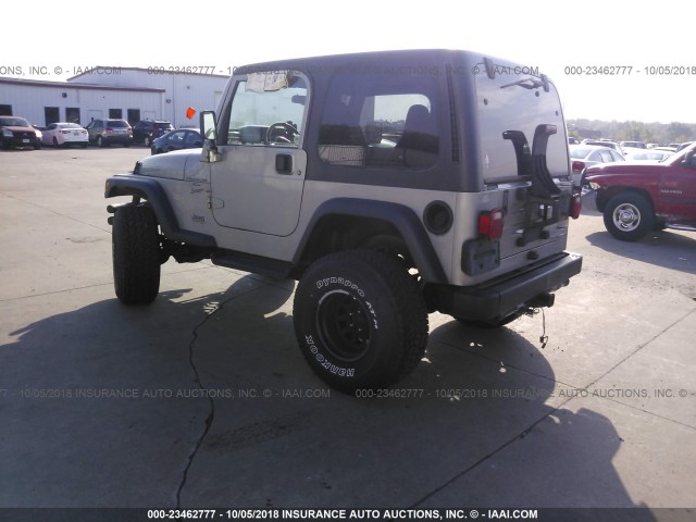 1J4FA49S21P350171 - 2001 JEEP WRANGLER / TJ SPORT SILVER photo 3