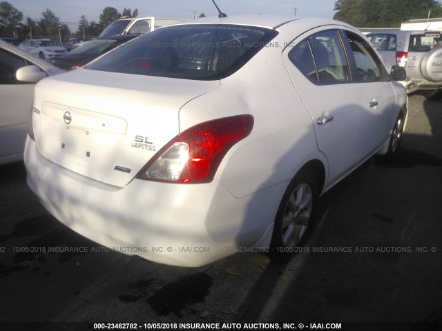 3N1CN7AP9CL900814 - 2012 NISSAN VERSA S/SV/SL WHITE photo 4