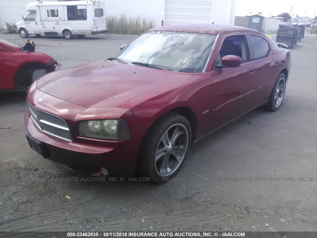 2B3KA53H56H305102 - 2006 DODGE CHARGER R/T RED photo 2
