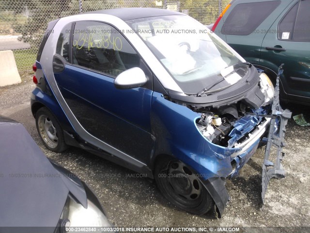 WMEEJ31X29K316132 - 2009 SMART FORTWO PURE/PASSION BLUE photo 1