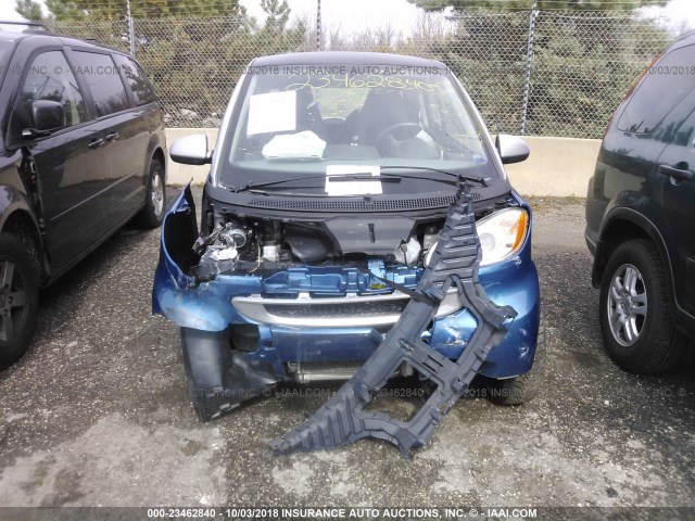 WMEEJ31X29K316132 - 2009 SMART FORTWO PURE/PASSION BLUE photo 6
