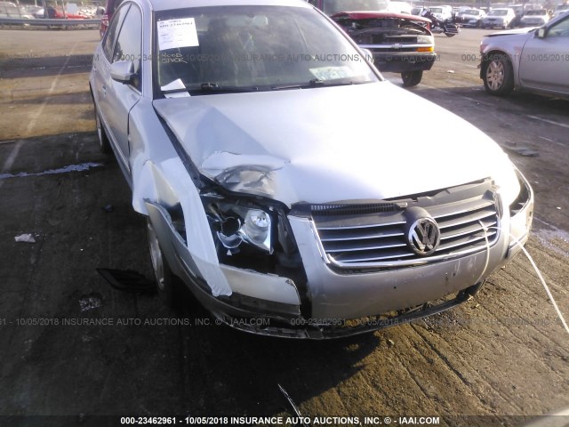 WVWRH63B03P341488 - 2003 VOLKSWAGEN PASSAT GLX SILVER photo 6