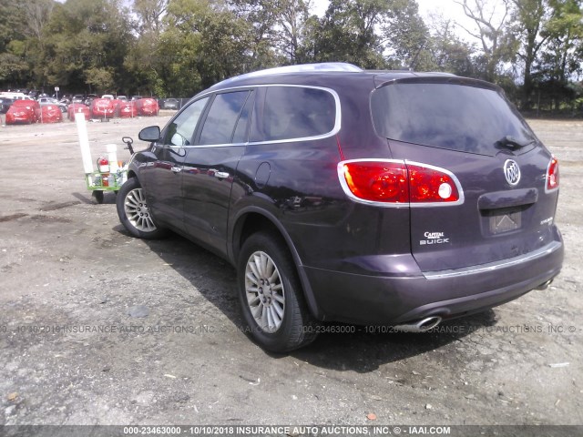 5GAER23738J151292 - 2008 BUICK ENCLAVE CXL PURPLE photo 3