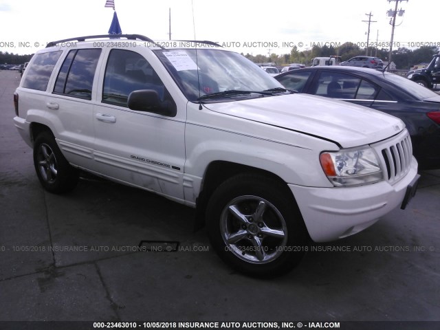 1J8GW58N52C263024 - 2002 JEEP GRAND CHEROKEE LIMITED WHITE photo 1