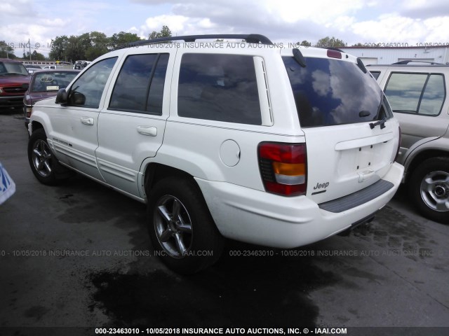 1J8GW58N52C263024 - 2002 JEEP GRAND CHEROKEE LIMITED WHITE photo 3