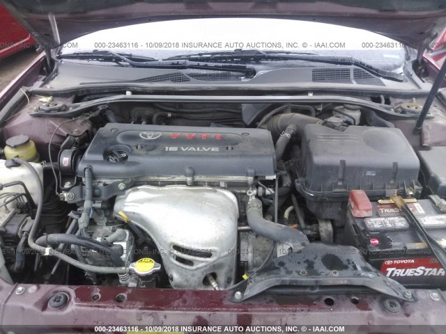 4T1BE32K52U102802 - 2002 TOYOTA CAMRY LE/XLE/SE RED photo 10