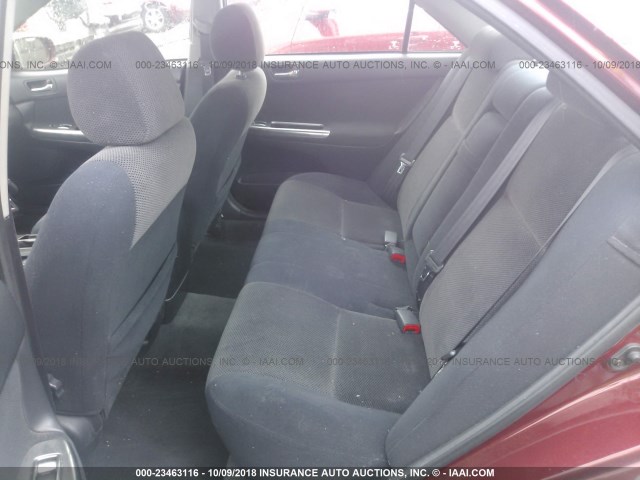 4T1BE32K52U102802 - 2002 TOYOTA CAMRY LE/XLE/SE RED photo 8