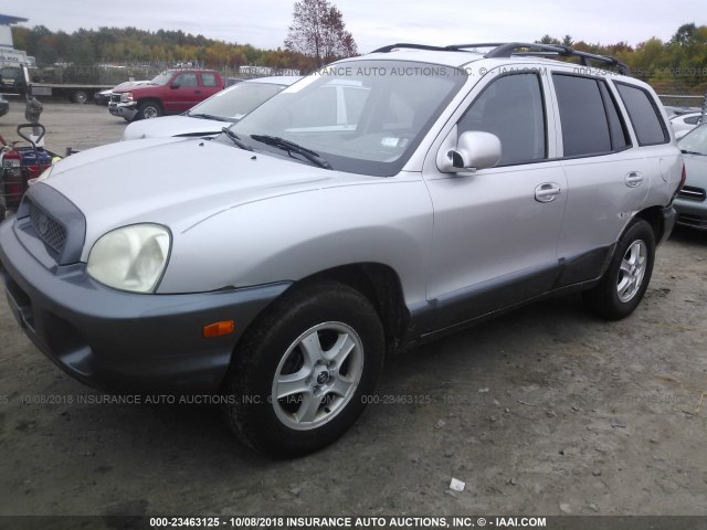 KM8SC73D54U842950 - 2004 HYUNDAI SANTA FE GLS/LX SILVER photo 2