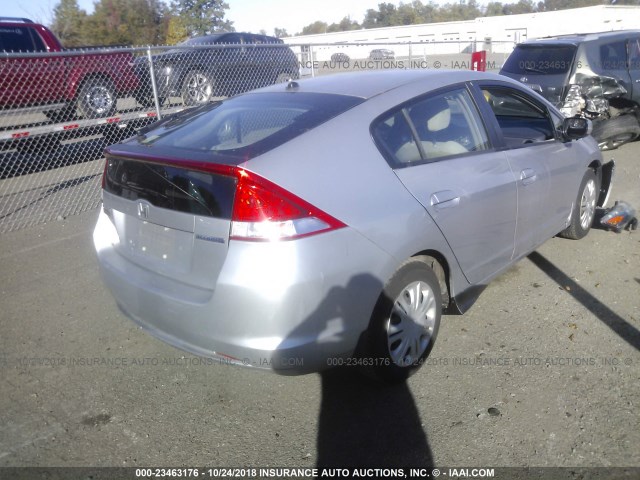 JHMZE2H55AS008183 - 2010 HONDA INSIGHT LX SILVER photo 4