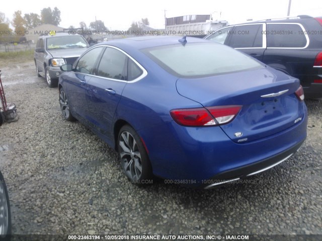 1C3CCCEG4FN530306 - 2015 CHRYSLER 200 C BLUE photo 3