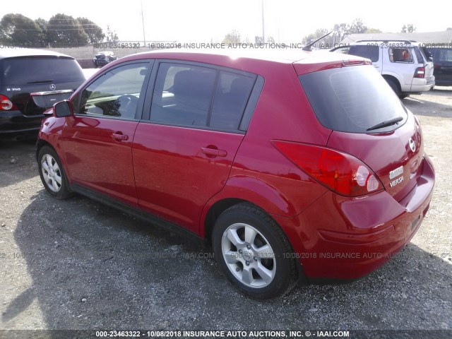 3N1BC13E79L367316 - 2009 NISSAN VERSA S/SL RED photo 3