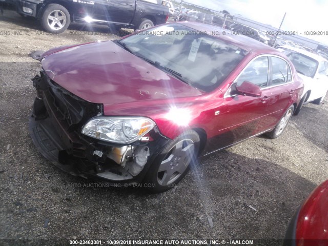 1G1ZJ57788F248213 - 2008 CHEVROLET MALIBU 2LT BURGUNDY photo 2