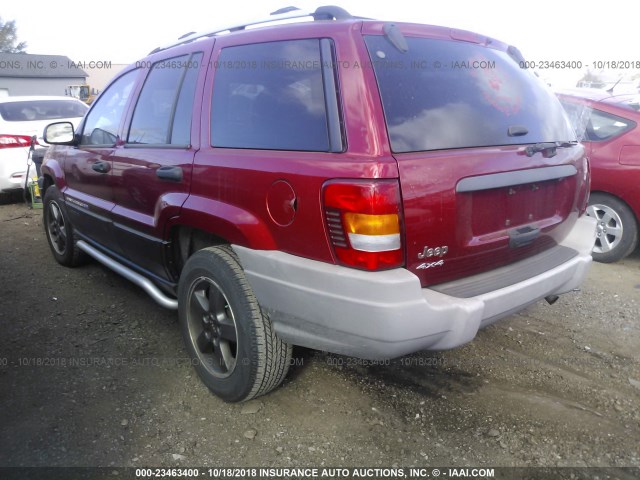 1J4GW48S04C260648 - 2004 JEEP GRAND CHEROKEE LAREDO/COLUMBIA/FREEDOM 红色 照片 3