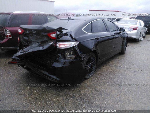 3FA6P0HD5ER355272 - 2014 FORD FUSION SE BLACK photo 4