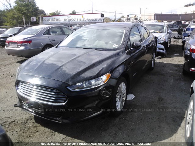 3FA6P0UU2GR363175 - 2016 FORD FUSION S HYBRID BLACK photo 2