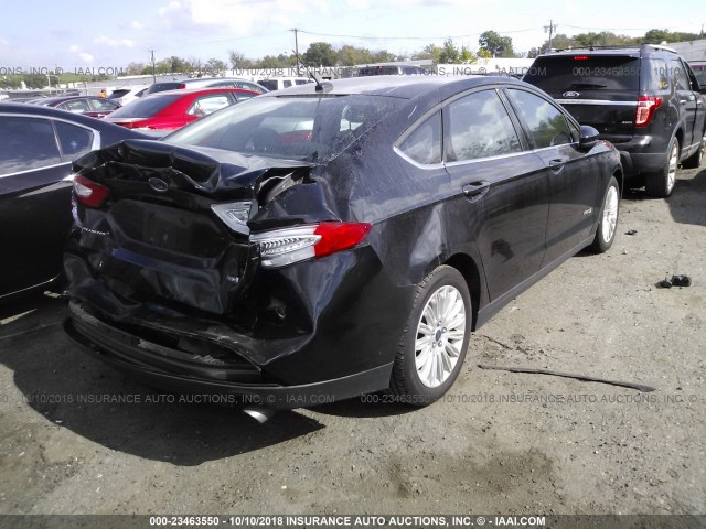 3FA6P0UU2GR363175 - 2016 FORD FUSION S HYBRID BLACK photo 4