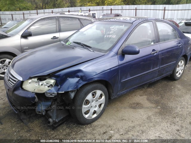 KNAFE122385511858 - 2008 KIA SPECTRA EX/LX/SX BLUE photo 2