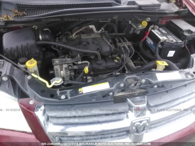 1D8HN54P58B163382 - 2008 DODGE GRAND CARAVAN SXT 红色 照片 10