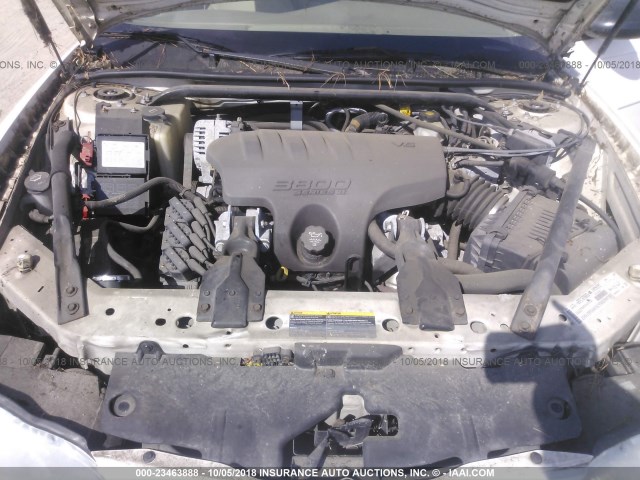 2G1WX12K639272341 - 2003 CHEVROLET MONTE CARLO SS თეთრი ფოტო 10