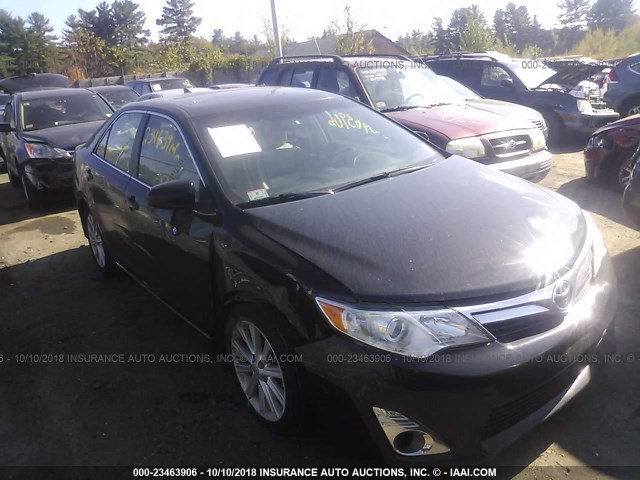 4T1BF1FK1CU528306 - 2012 TOYOTA CAMRY SE/LE/XLE BLACK photo 1