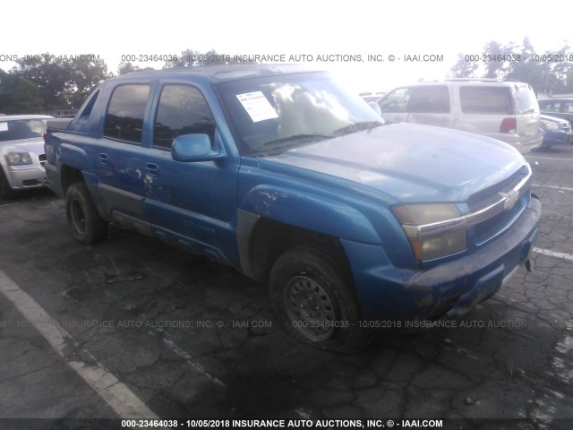 3GNEK13T02G150661 - 2002 CHEVROLET AVALANCHE K1500 BLUE photo 1