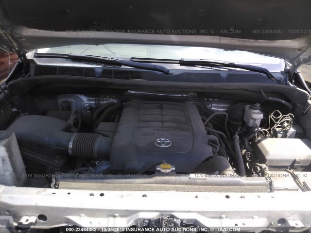 5TFRY5F19FX180527 - 2015 TOYOTA TUNDRA DOUBLE CAB SR/SR5 SILVER photo 10