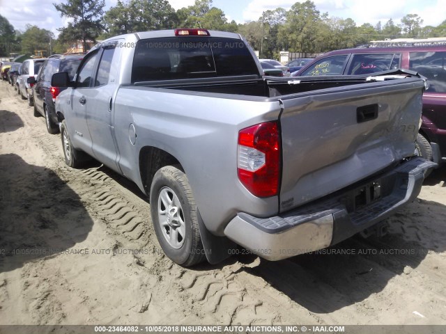 5TFRY5F19FX180527 - 2015 TOYOTA TUNDRA DOUBLE CAB SR/SR5 SILVER photo 3