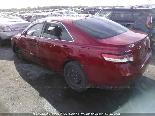 4T4BF3EK5AR004656 - 2010 TOYOTA CAMRY SE/LE/XLE 红色 照片 3