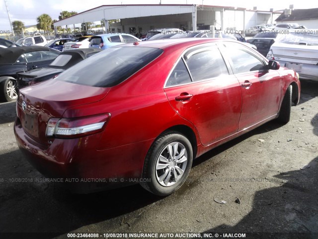 4T4BF3EK5AR004656 - 2010 TOYOTA CAMRY SE/LE/XLE 红色 照片 4