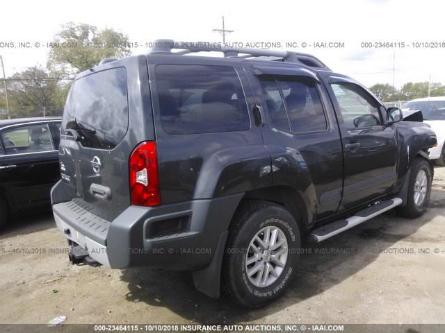 5N1AN0NWXFN665532 - 2015 NISSAN XTERRA X/S/PRO-4X GRAY photo 4