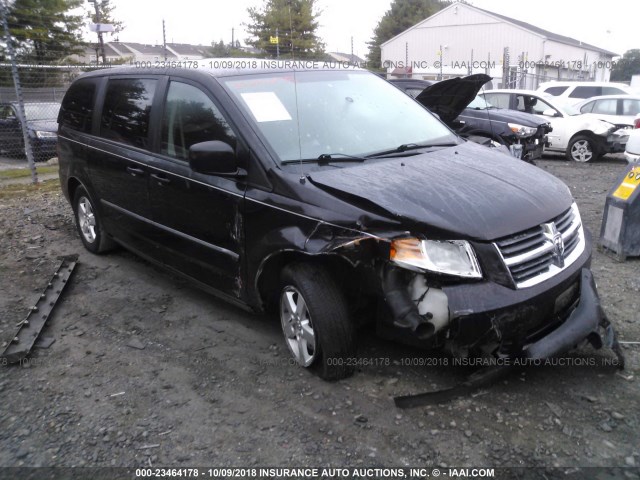 1D8HN54PX8B175818 - 2008 DODGE GRAND CARAVAN SXT BLACK photo 1