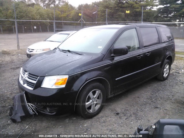 1D8HN54PX8B175818 - 2008 DODGE GRAND CARAVAN SXT BLACK photo 2