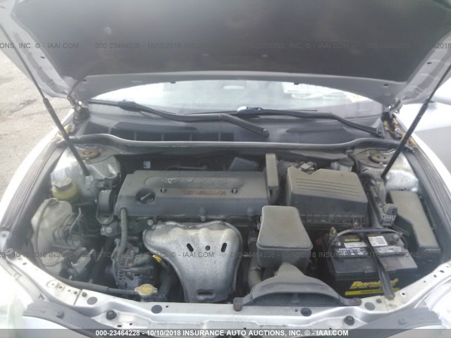 4T1BE46K68U249168 - 2008 TOYOTA CAMRY CE/LE/XLE/SE SILVER photo 10