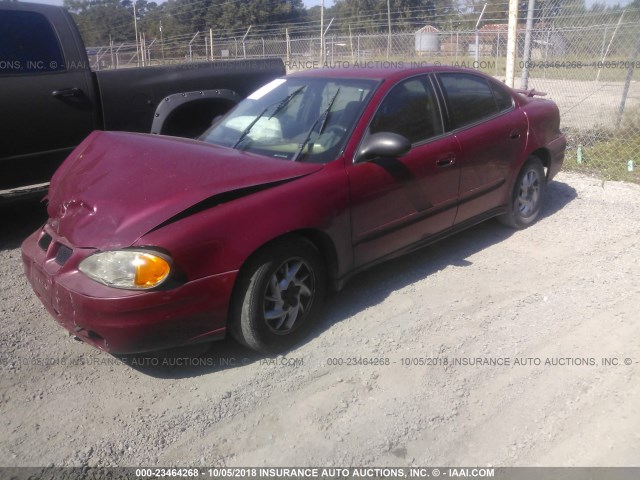 1G2NE52F44M575159 - 2004 PONTIAC GRAND AM SE BURGUNDY photo 2