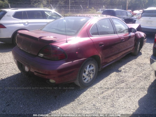 1G2NE52F44M575159 - 2004 PONTIAC GRAND AM SE BURGUNDY photo 4