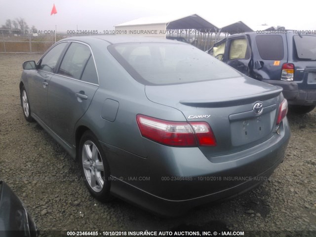 4T1BK46K27U505006 - 2007 TOYOTA CAMRY NEW GENERAT LE/XLE/SE GREEN photo 3