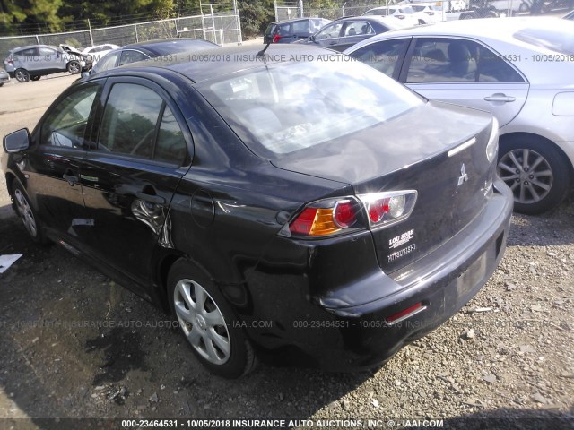 JA32U1FU0CU018460 - 2012 MITSUBISHI LANCER DE BLACK photo 3