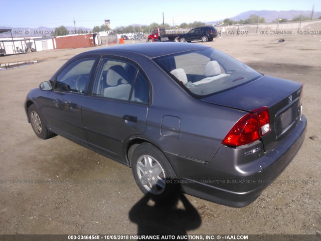 2HGES16385H552809 - 2005 HONDA CIVIC DX VP GRAY photo 3