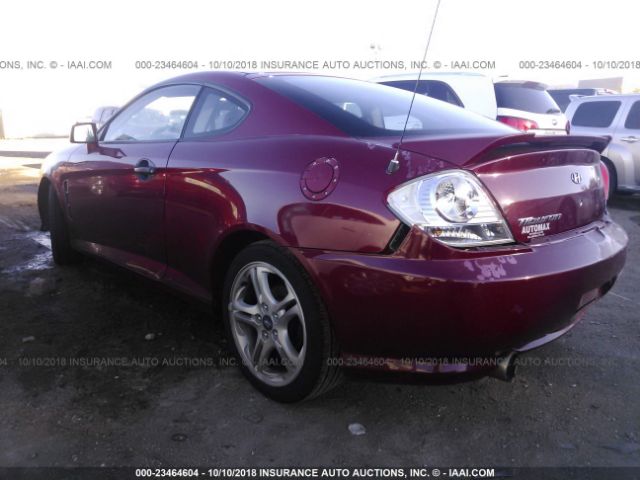 KMHHM65D16U229709 - 2006 HYUNDAI TIBURON GS MAROON photo 3