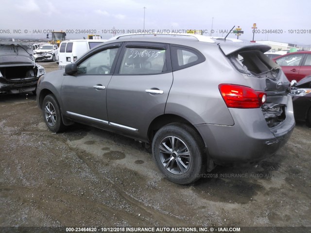 JN8AS5MT4FW671861 - 2015 NISSAN ROGUE SELECT S GRAY photo 3