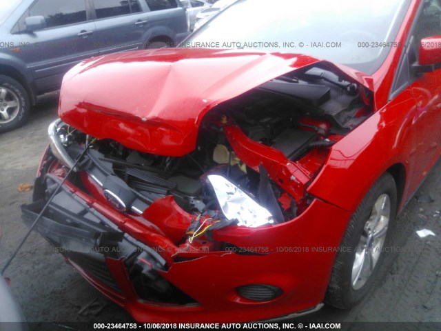 1FADP3F2XEL120794 - 2014 FORD FOCUS SE RED photo 6