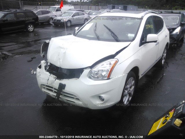 JN8AS5MV0CW420655 - 2012 NISSAN ROGUE S/SV WHITE photo 2