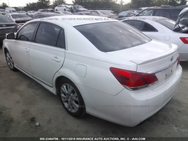 4T1BK3DB1BU379274 - 2011 TOYOTA AVALON LIMITED WHITE photo 3