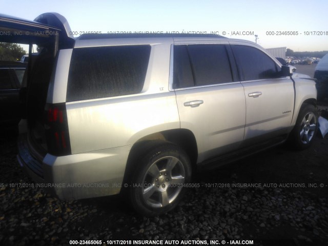 1GNSKBKC8GR124133 - 2016 CHEVROLET TAHOE K1500 LT SILVER photo 4