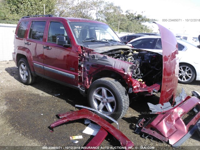 1J8GN28K09W547693 - 2009 JEEP LIBERTY SPORT RED photo 1