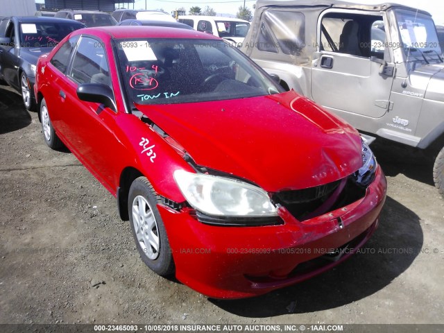1HGEM22155L061279 - 2005 HONDA CIVIC DX VP RED photo 1