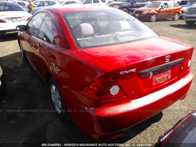 1HGEM22155L061279 - 2005 HONDA CIVIC DX VP RED photo 3