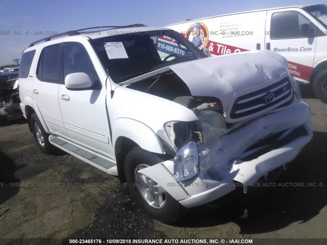 5TDBT48A52S066998 - 2002 TOYOTA SEQUOIA LIMITED WHITE photo 1