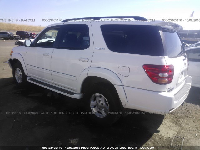 5TDBT48A52S066998 - 2002 TOYOTA SEQUOIA LIMITED WHITE photo 3